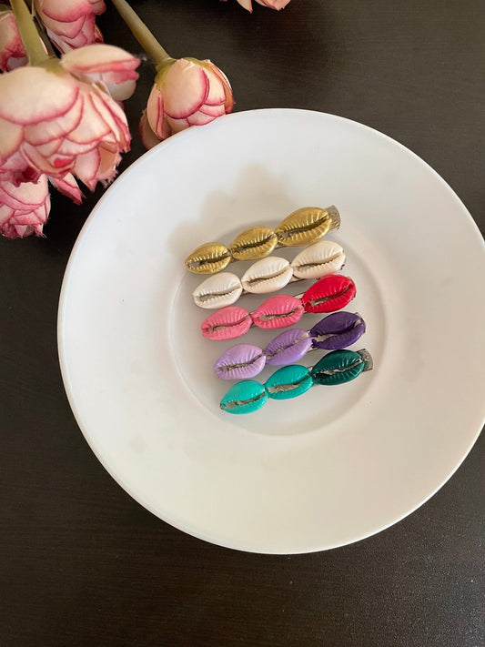 Ombre shell clips - Kalakari