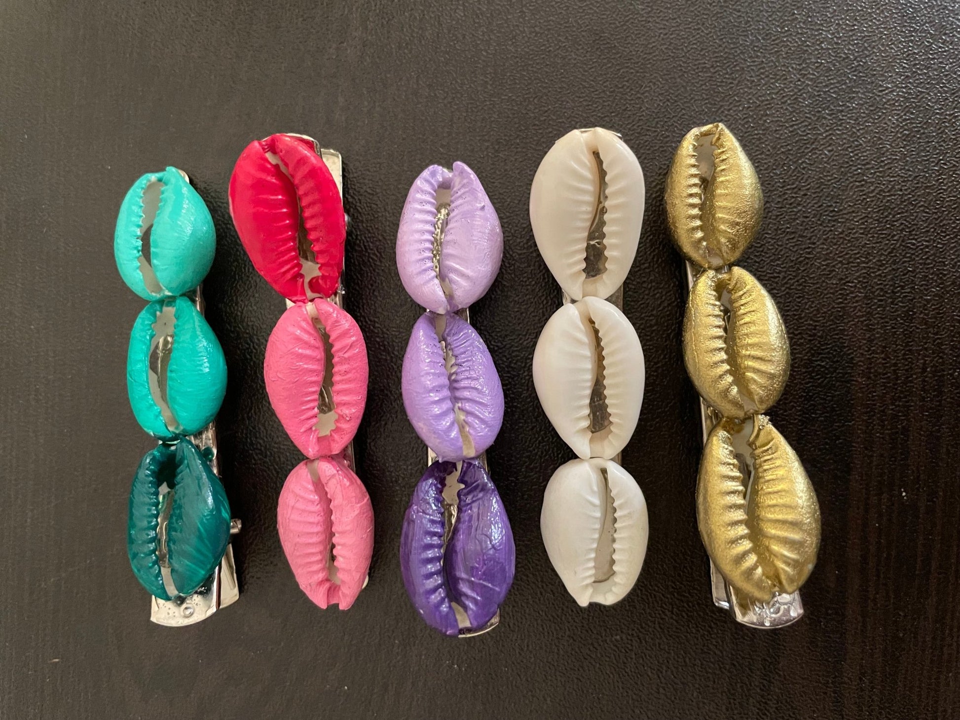 Ombre shell clips - Kalakari
