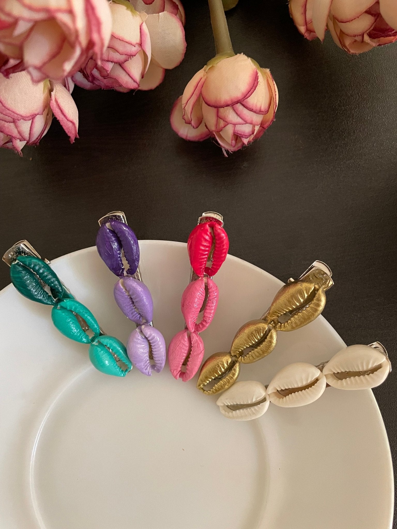 Ombre shell clips - Kalakari