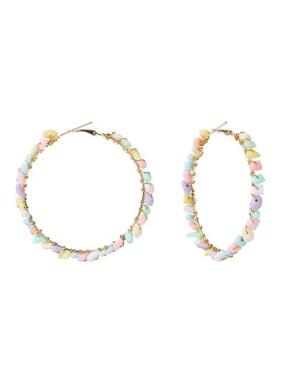 Pastel statement hoops - Kalakari