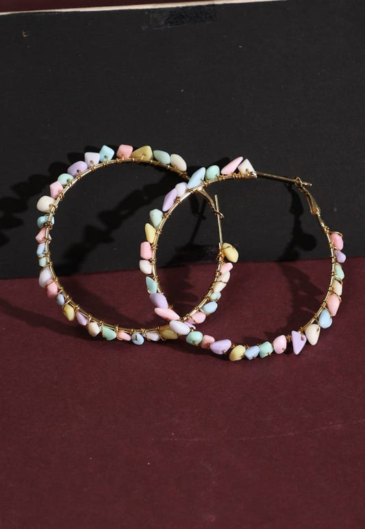 Pastel statement hoops - Kalakari