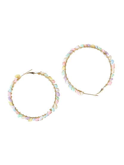 Pastel statement hoops - Kalakari