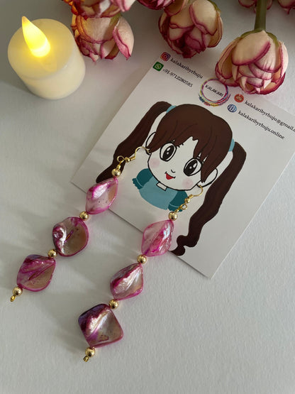 Pink MOP danglers - Kalakari