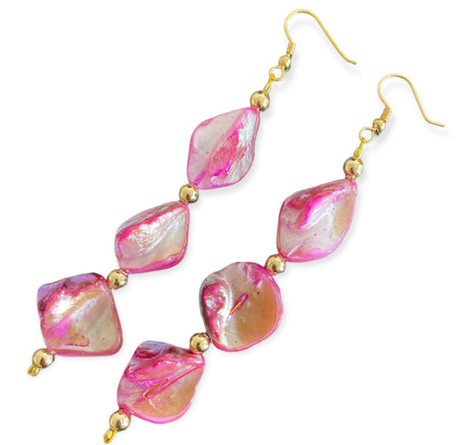 Pink MOP danglers - Kalakari
