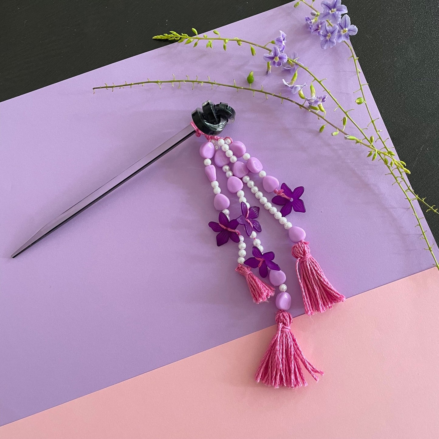 Purple saga bun stick - Kalakari