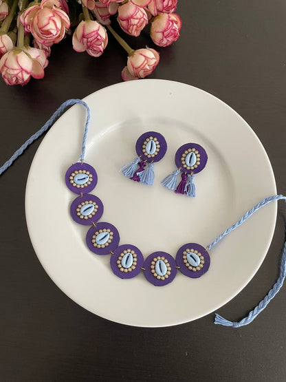 Purple shell necklace - Kalakari