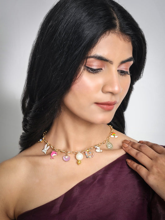 Quirky charms necklace - Kalakari