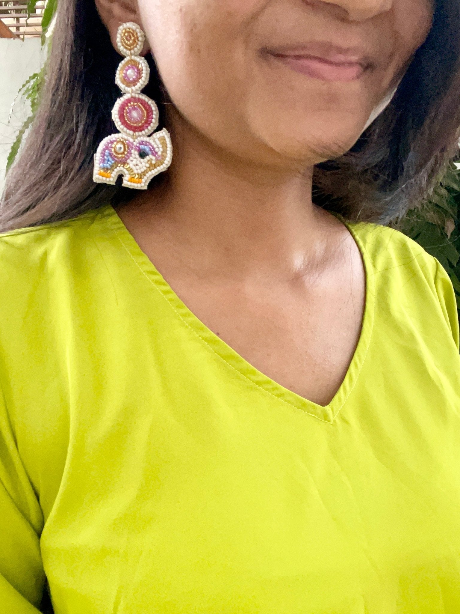 Quirky elephant earrings - Kalakari