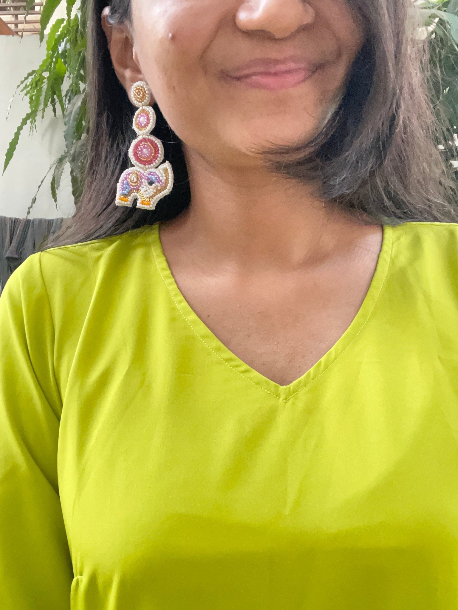Quirky elephant earrings - Kalakari