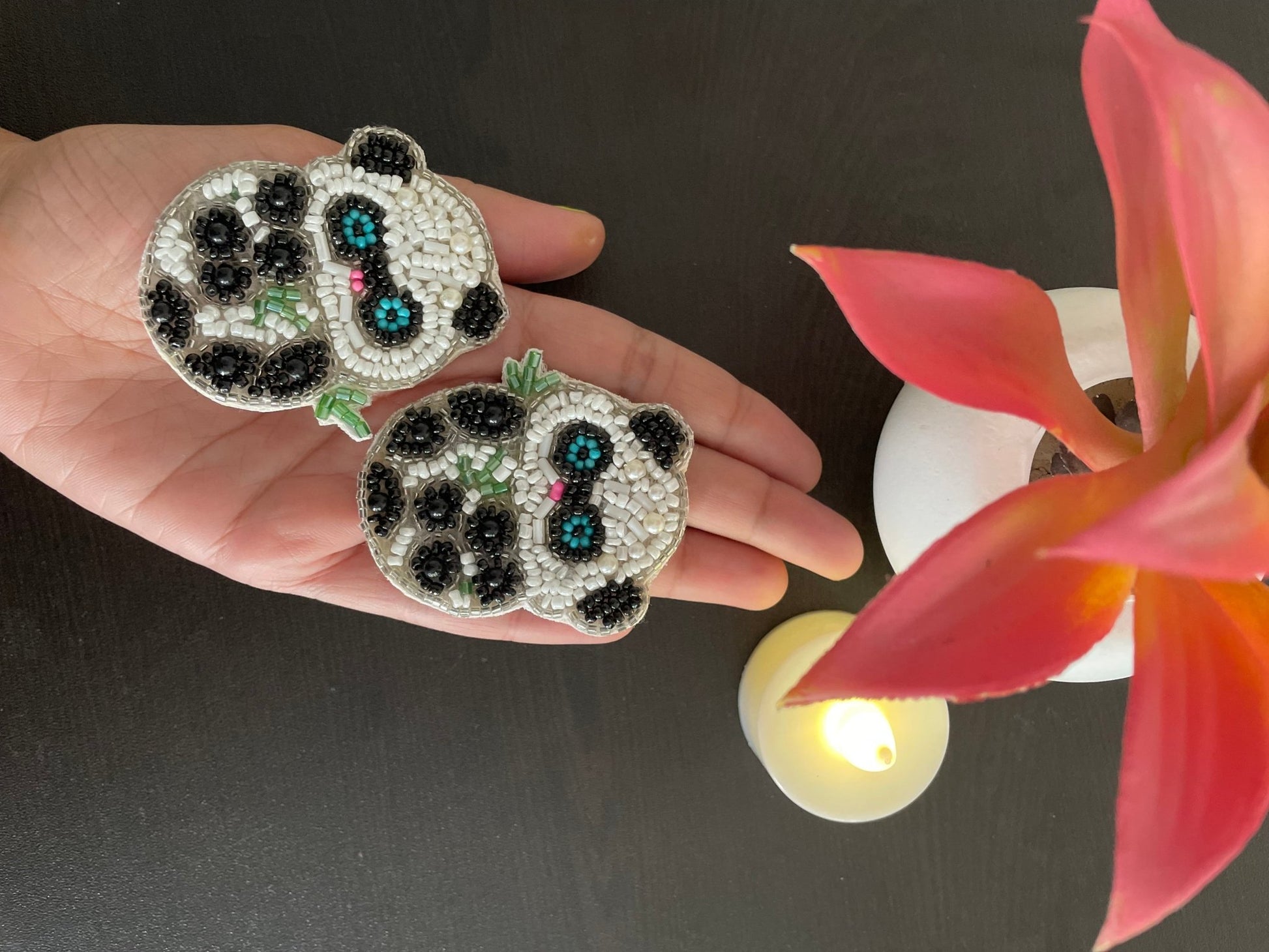 Quirky panda earrings - Kalakari