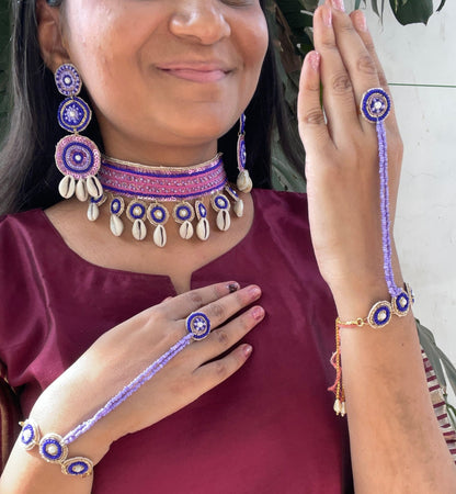 Quirky shell and beaded choker - Kalakari