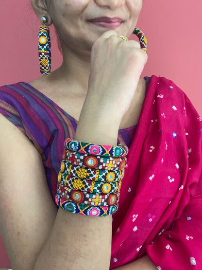 Rabari earrings and bangles - Kalakari