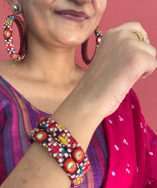 Rabari earrings and bangles - Kalakari