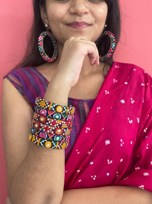 Rabari earrings and bangles - Kalakari