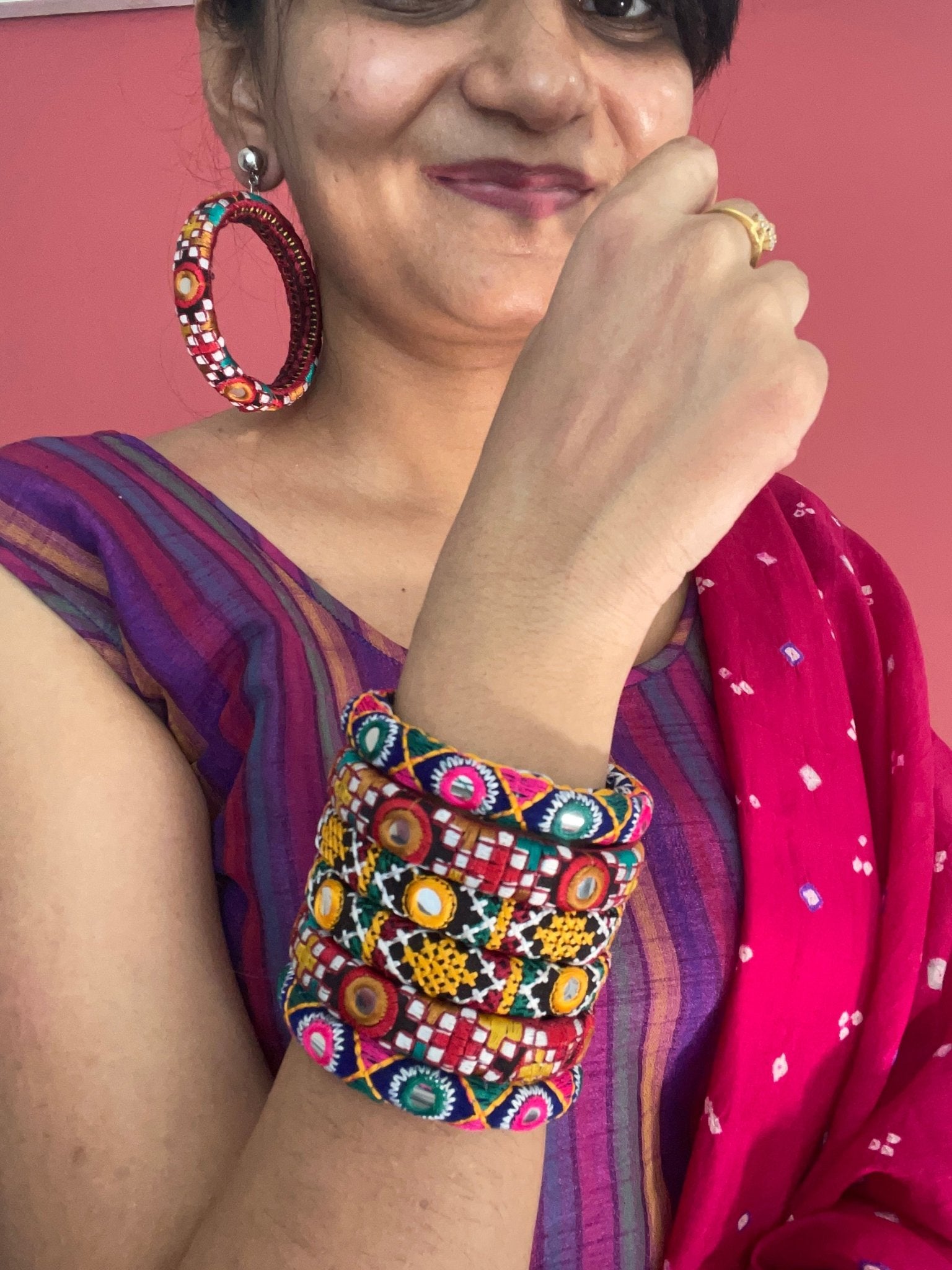 Rabari earrings and bangles - Kalakari