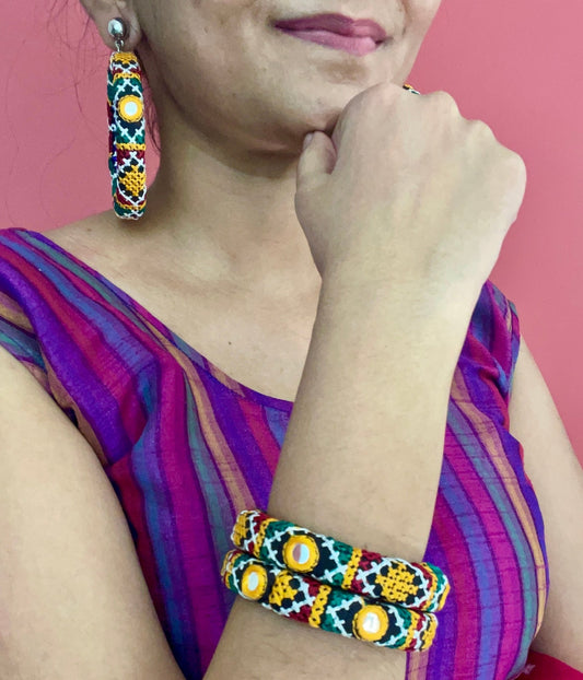 Rabari earrings and bangles - Kalakari