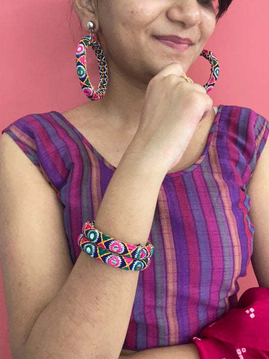 Rabari earrings and bangles - Kalakari