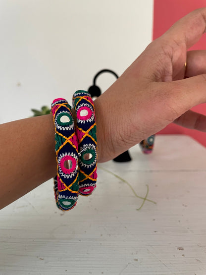 Rabari earrings and bangles - Kalakari