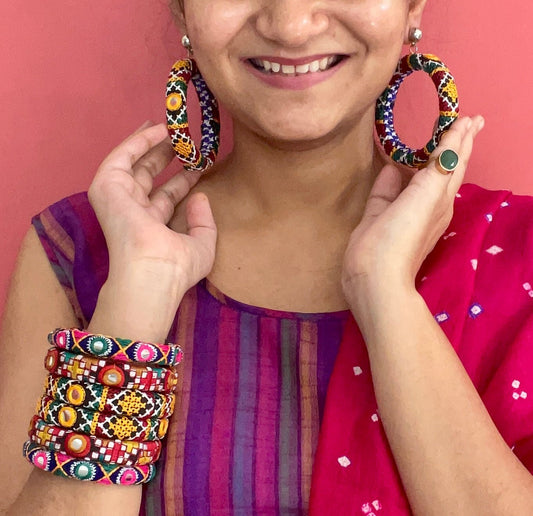 Rabari earrings and bangles - Kalakari