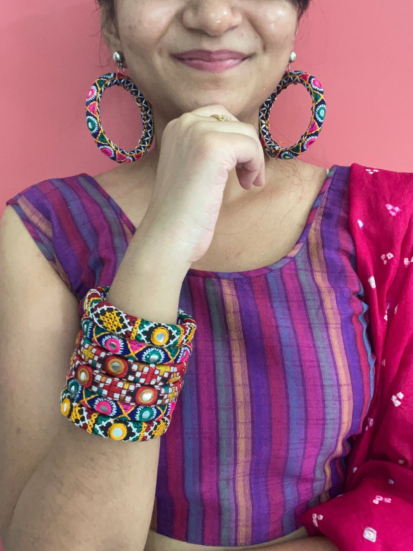 Rabari earrings and bangles - Kalakari