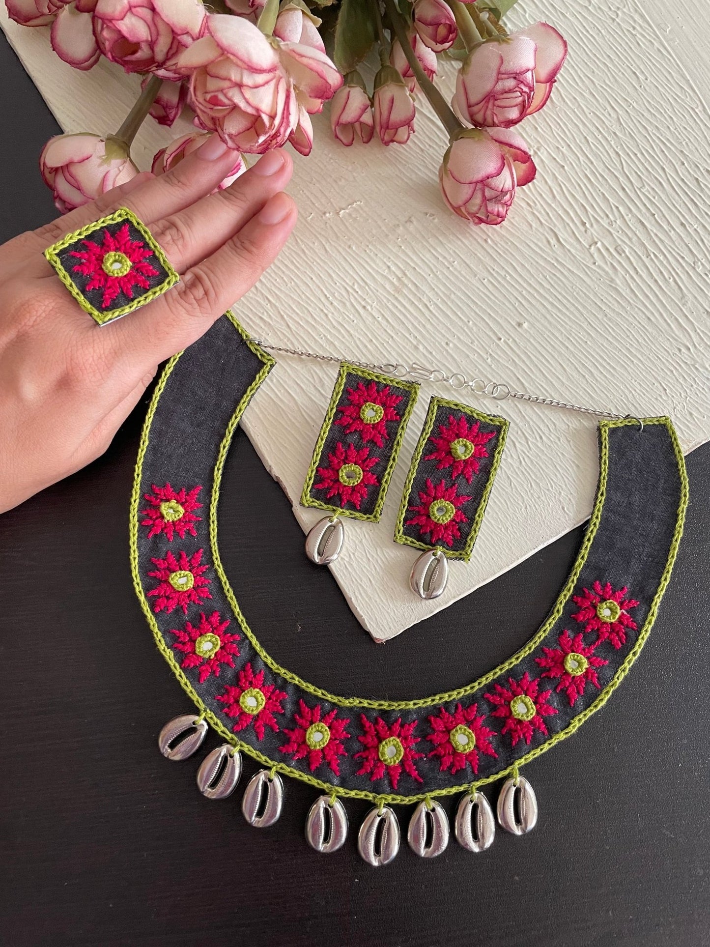 Rabari work necklace set - Kalakari