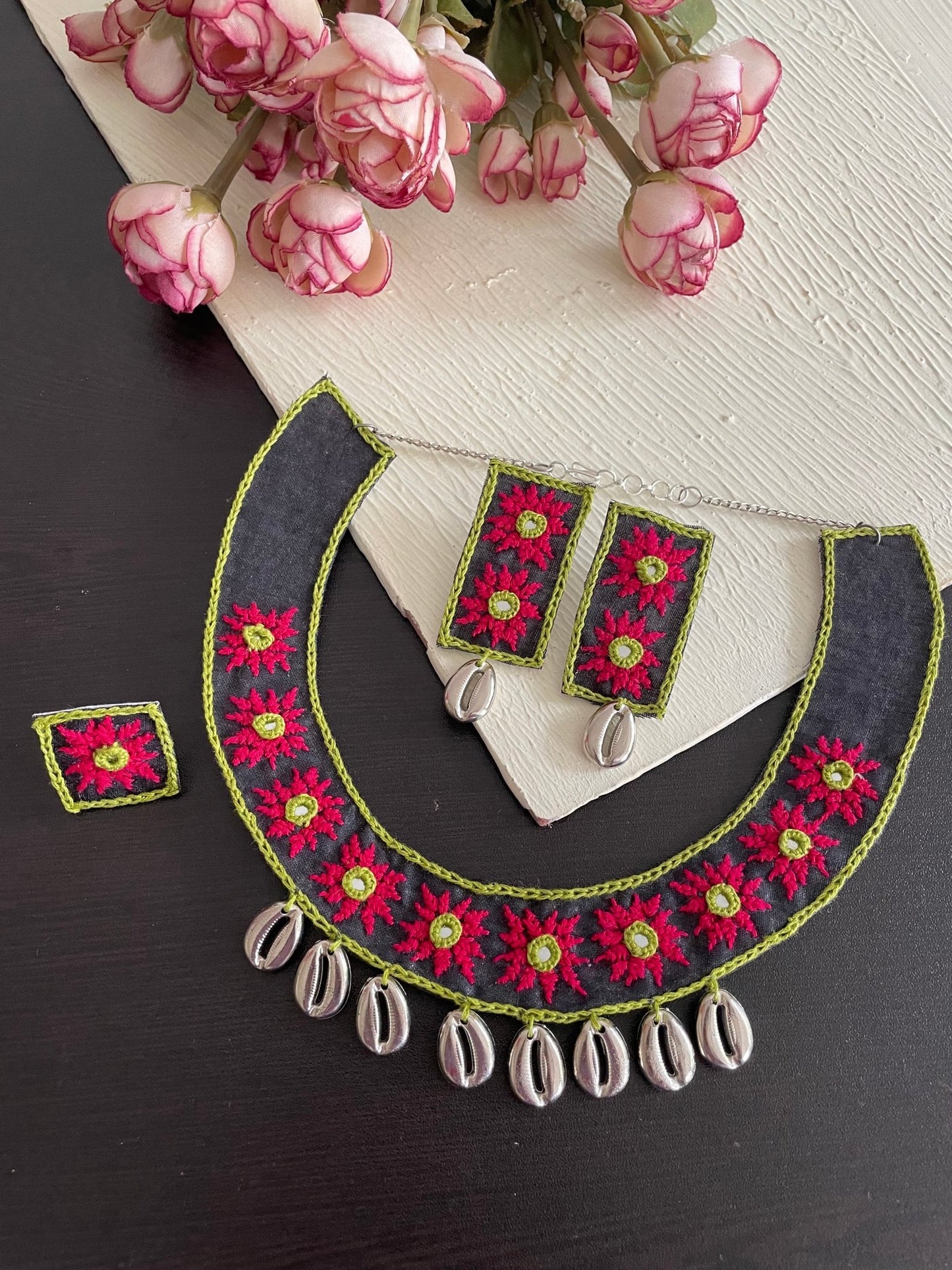 Rabari work necklace set - Kalakari