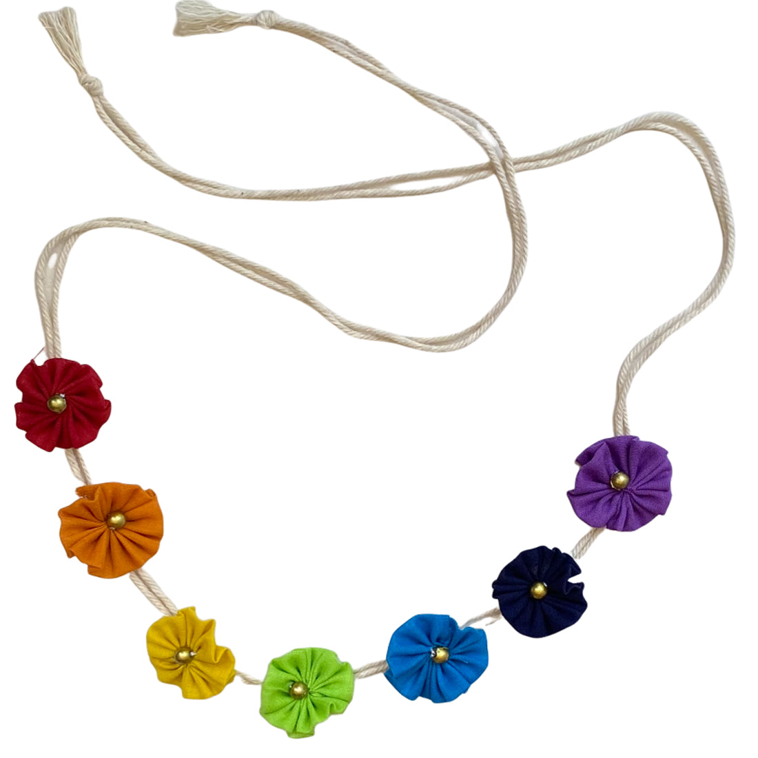 Rainbow floral necklace