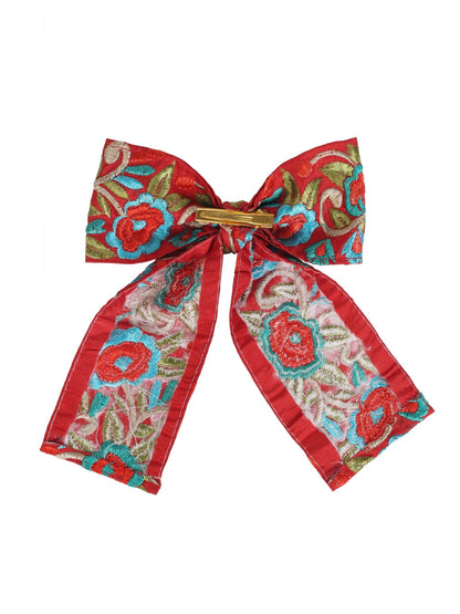 Rustic red hairbow - Kalakari