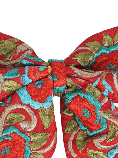 Rustic red hairbow - Kalakari