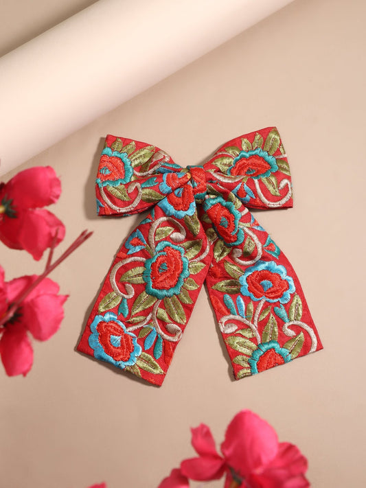 Rustic red hairbow - Kalakari