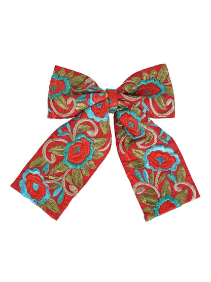 Rustic red hairbow - Kalakari