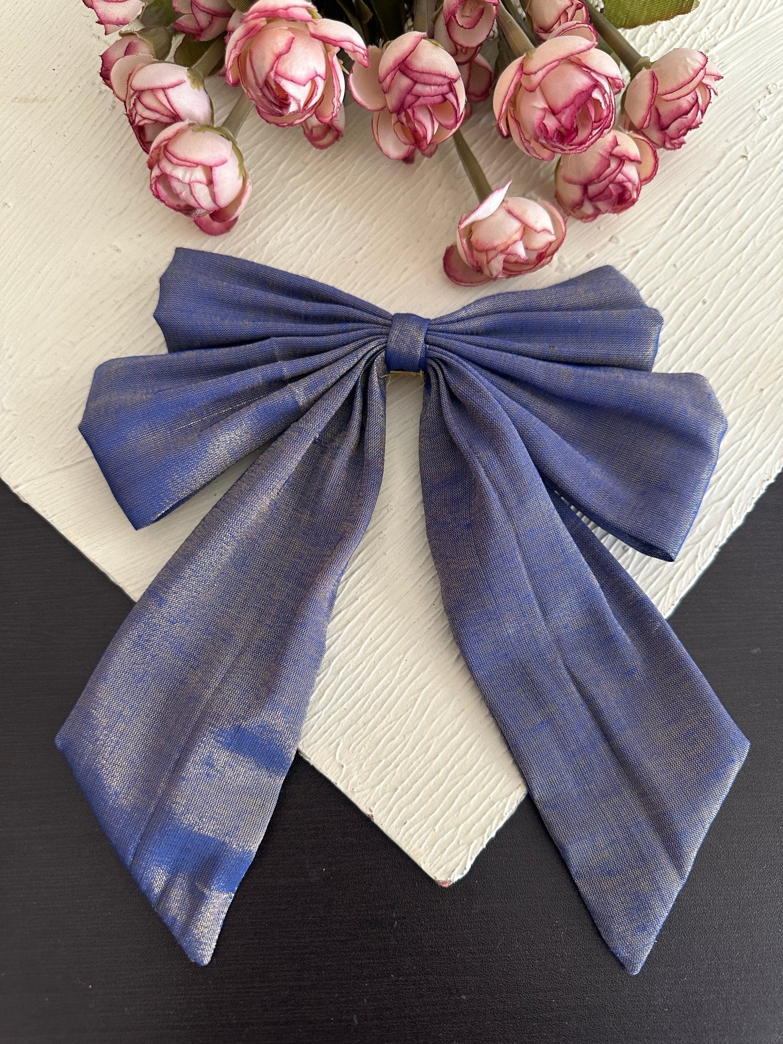 Set of 2 tissue silk hairbows - Kalakari