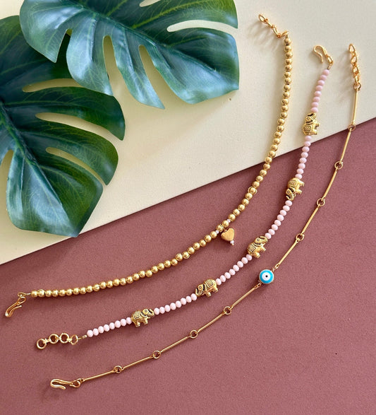 Set of 3 anklets - Kalakari