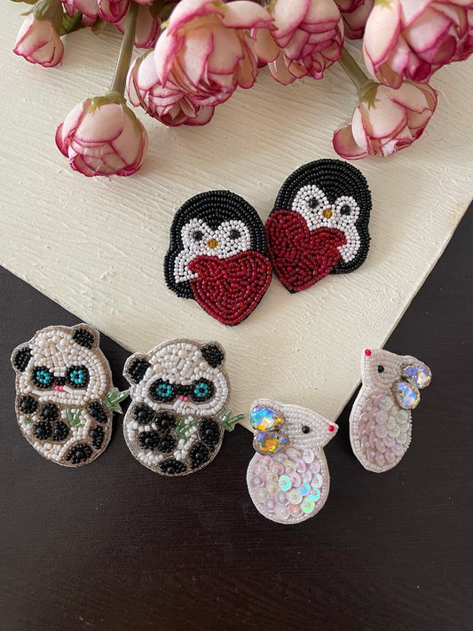 Set of 3 beaded earrings - Kalakari