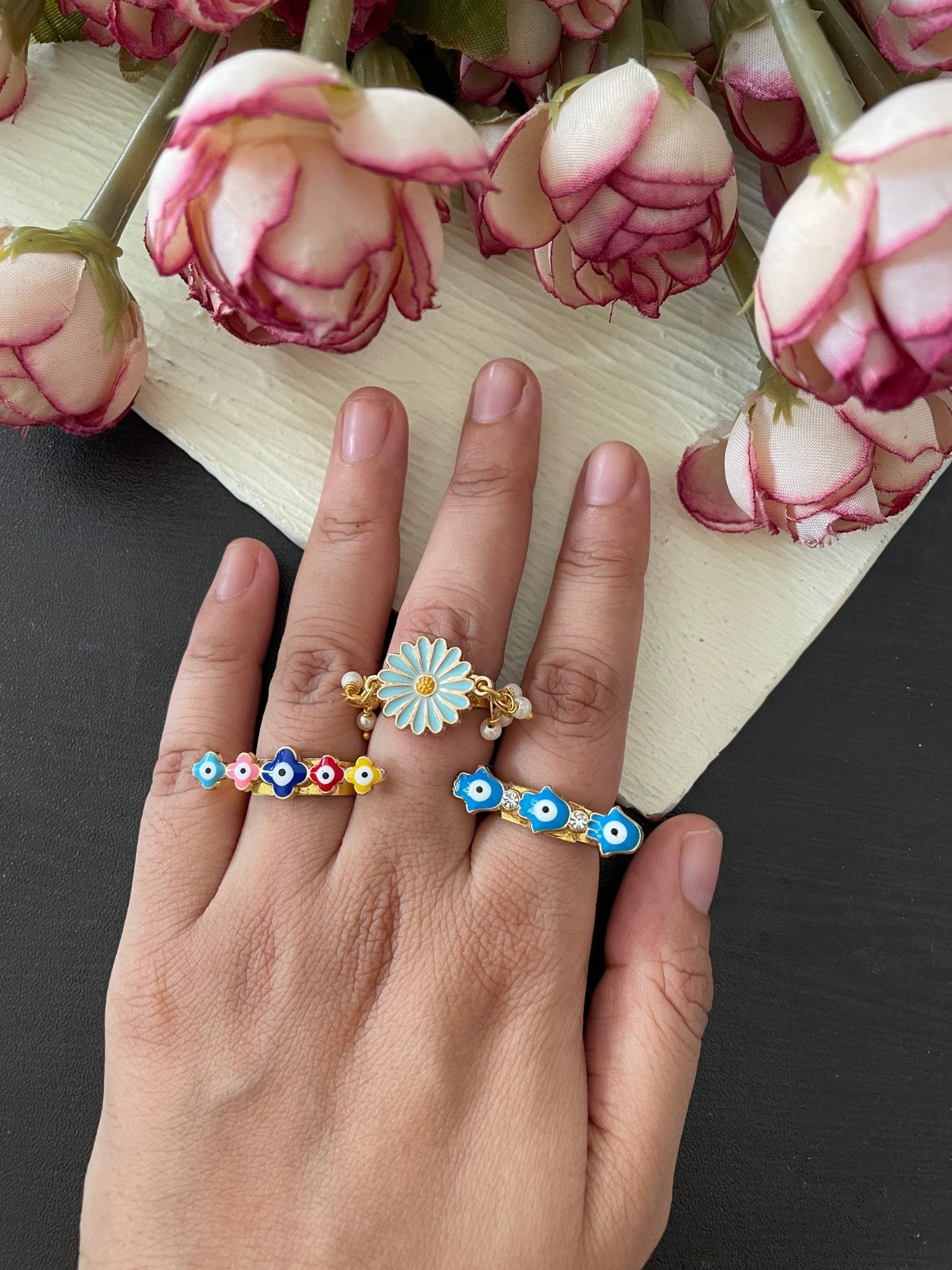 Set of 3 dainty rings - Kalakari