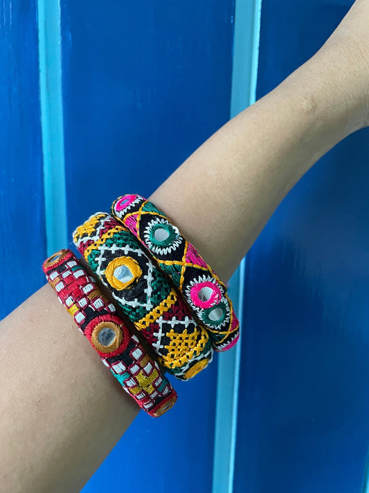 Set of 3 rabari bangles - Kalakari