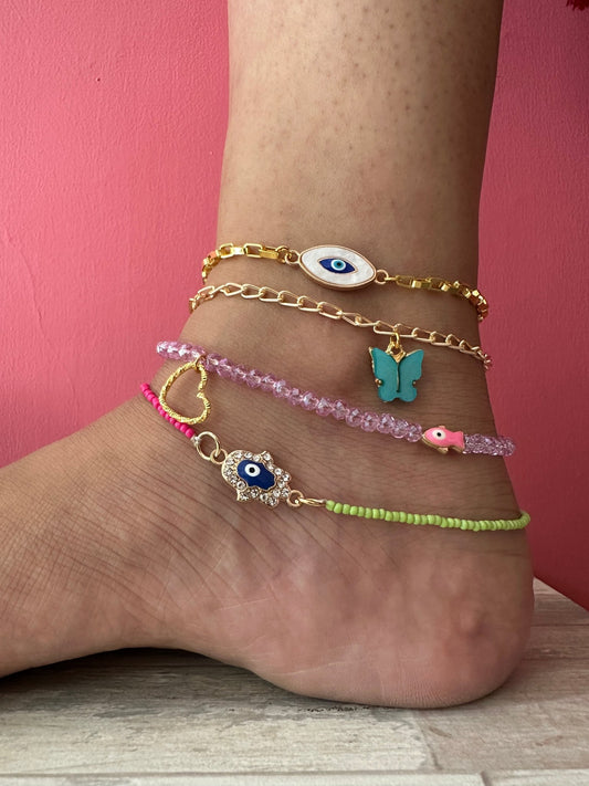 Set of 4 anklets - Kalakari