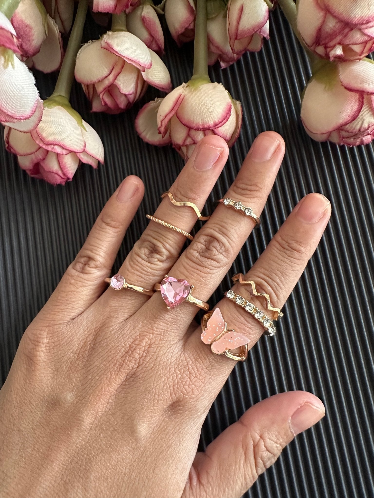 Set of 8 rings - Kalakari