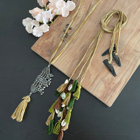 Set of parandi and necklace set - Kalakari