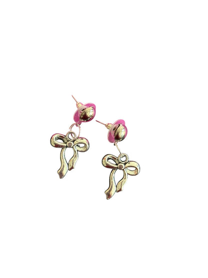 Silver bow earrings - Kalakari