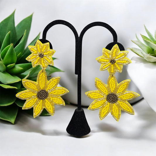 Sunflower earrings - Kalakari