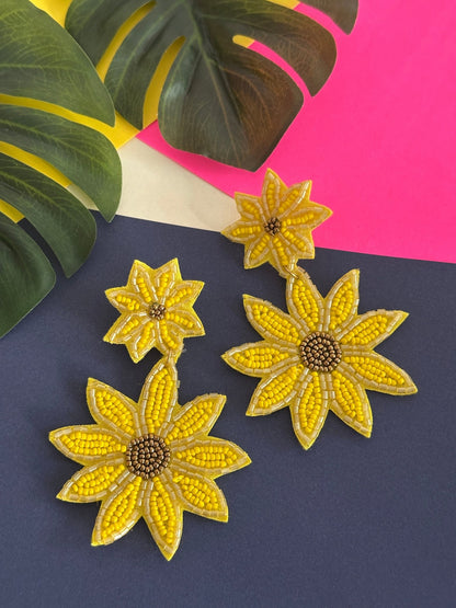 Sunflower earrings - Kalakari