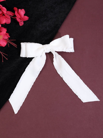 White elegance hairbow - Kalakari