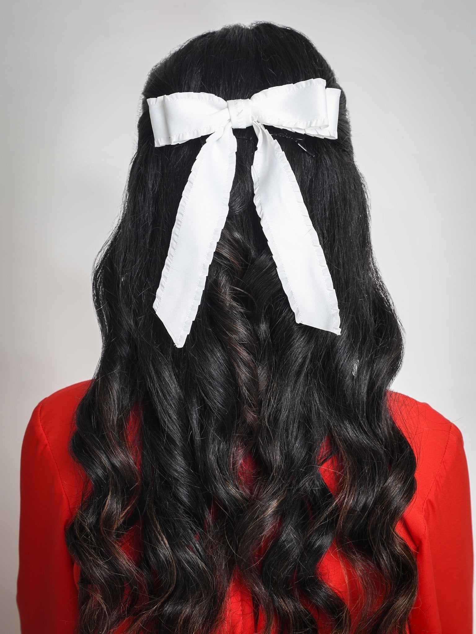 White elegance hairbow - Kalakari