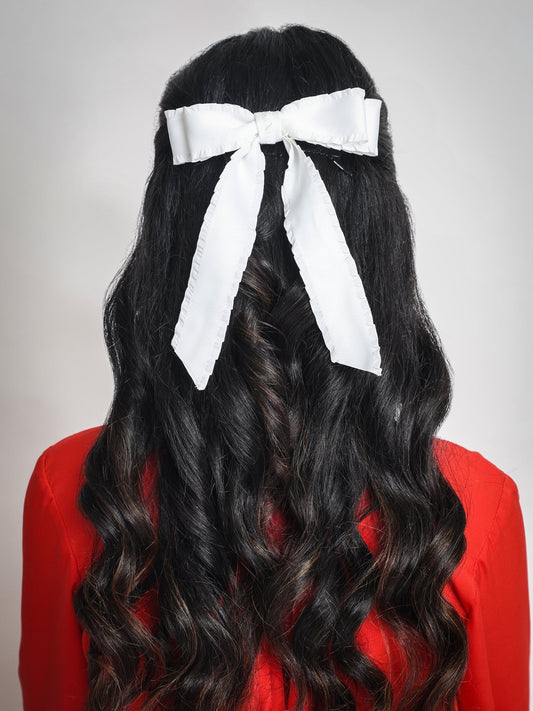 White elegance hairbow - Kalakari